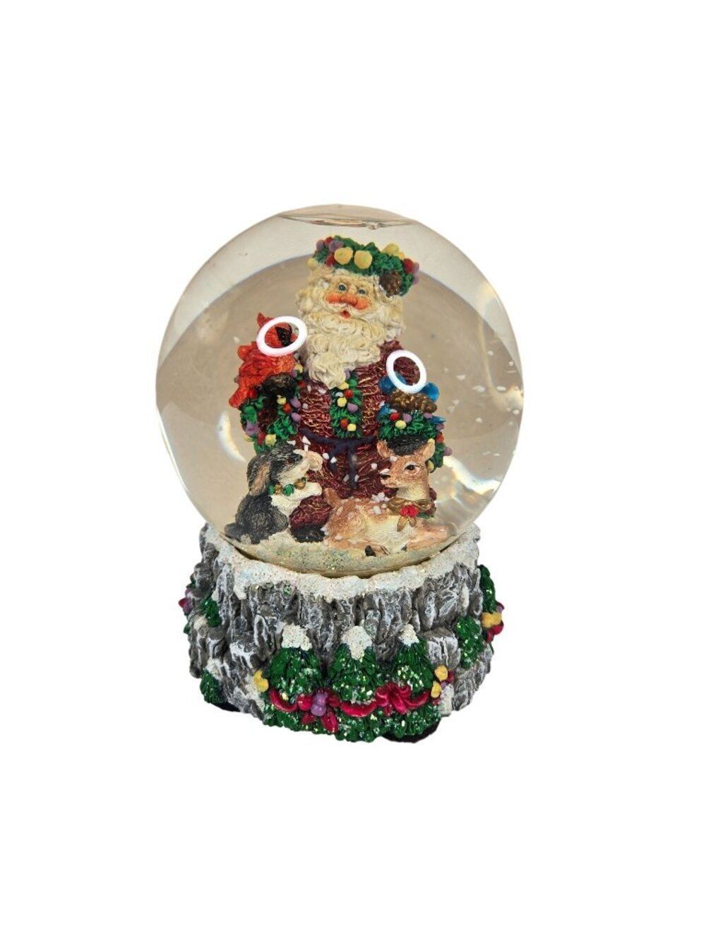 Vintage Possible Dream Crinkle Claus Christmas Wilderness Waterdome Santa Snow G